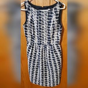 Black and white houndstooth dress with pockets